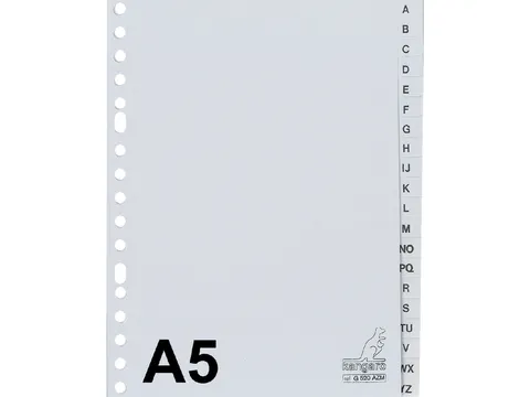 Tabbladen A5 Kangaro 17-Gaats G520AZM A-z Grijs Pp