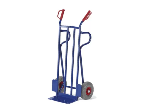 steekwagen 250kg steekplaat 400x180mm steunbalken staal TPE-banden