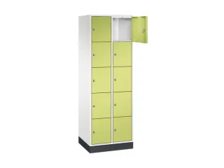 lockerkast,HxBxD 1950x620x500mm,2x5vakken,cil.-slot,sokkel - 1