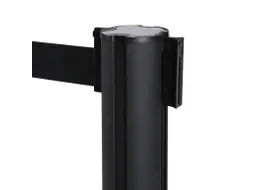 Afzetpaal Flexi Zwart met 2.7 meter trekband Zwart