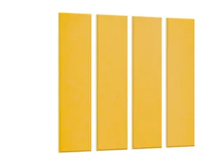 Akoestische PET-vilt wandtegels 30x120cm Geel 4 Stuks - 1