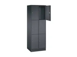lockerkast,HxBxD 1950x620x500mm,2x3vakken,cil.-slot,sokkel
