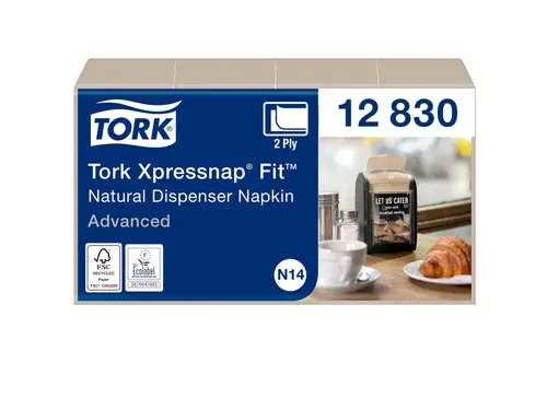 Servetten Tork Xpressnap Fit N14 2-laags naturel 12830