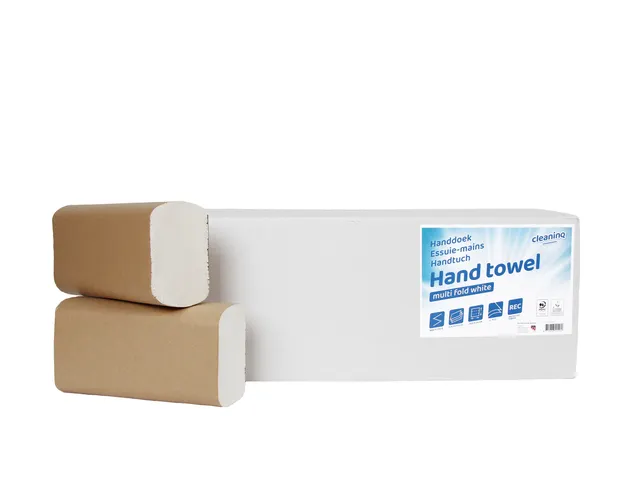 Handdoek Cleaninq Intervouw 2-laags 24x20.5cm Wit 25x150 stuks