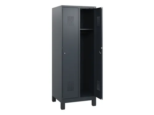 schoollocker,HxBxD 1630x600x500mm,2vak,vak B 300mm,cil.-slot,voeten