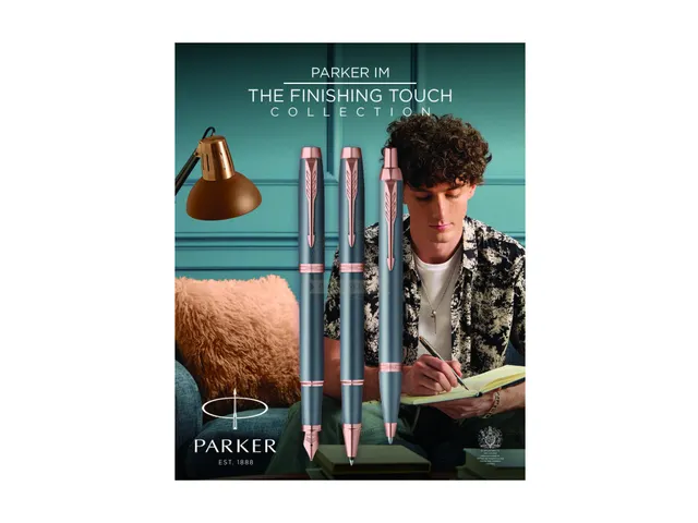 Rollerpen Parker IM Finish Touch Slate fijn zwart