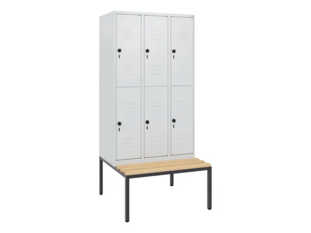 Dubbeldekse dekenkist,HxBxD 1950x900x815mm,3x2vak.,vak B 300mm
