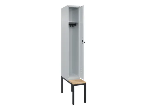 locker met bank,HxBxD 2120x300x815mm,1vak,vak B 300mm,draaigrendel