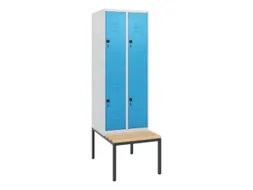 Dubbeldekse dekenkist,HxBxD 1950x600x815mm,2x2vak.,vak B 300mm