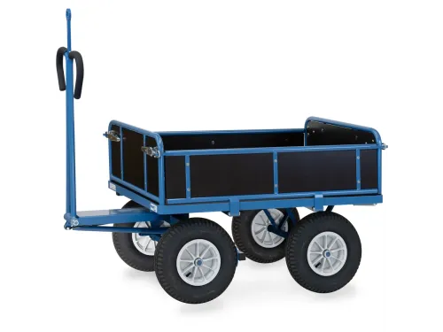 Handtrekwagen Trekoog 6454lz 1000kg 1200x800mm Houten Wanden Lucht