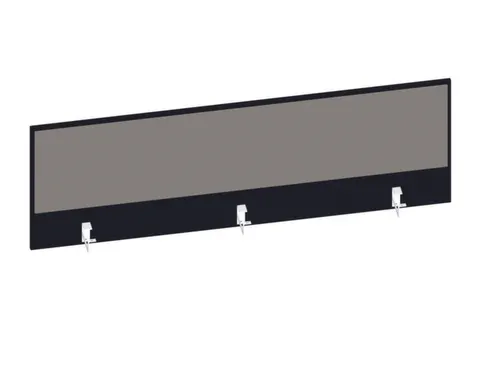 baliepaneel,v. bureau,aanbouw achter,B 1600mm,CC-zwart,BN8078-grijs