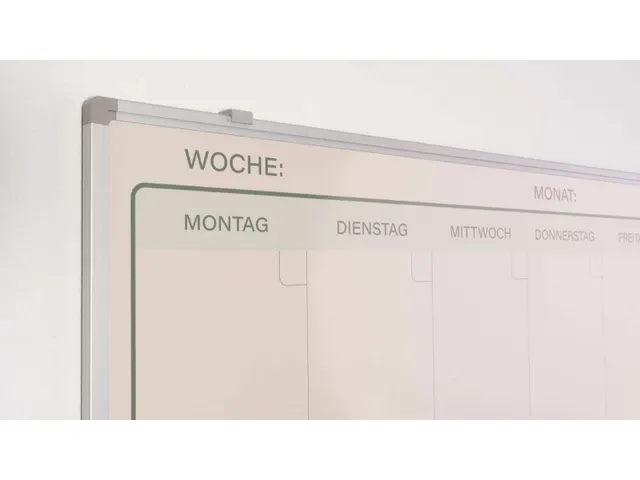 Weekplanner Elegance Duits softline profiel 8mm 90x120cm aluframe