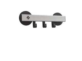 Kapstok magnetisch Vepa Bins met 3 haken grijs zwart - 1