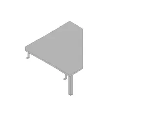 koppelelement voor bureau,90 °,HxBxD 680-760x840x840mm,v. 4voeten - 1