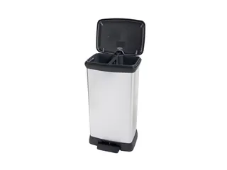 Pedaalemmer Decobin Duo 23+23 Liter Zilver Zwart - 2