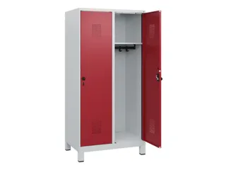 schoollocker,HxBxD 1630x800x500mm,2vak,vak B 400mm,draaigrendel,voeten - 1