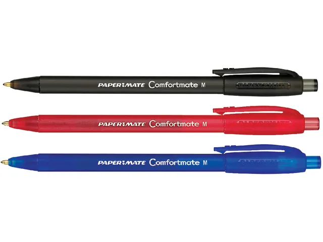 Stylo Bille Paper Mate Comfortmate rétractable Medium Bleu