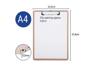 Klembord MAUL Basic A4 staand hardboard - 7