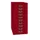 kantoor-ladekast HxBxD 590x279x380mm 10 laden romp kardinaalrood staal