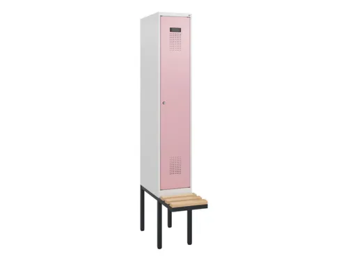 locker met bank,HxBxD 1950x300x815mm,1vak,vak B 300mm,cilinderslot