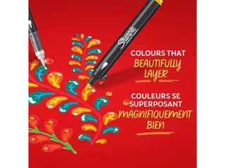 Creatieve marker Sharpie brushpunt assorti blister à 5 stuks - 4