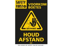 Deursticker A4 Houd afstand 200x300mm