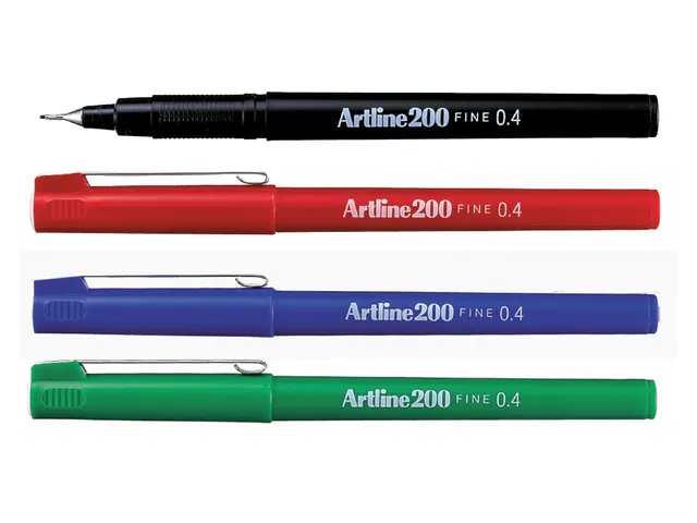 Fineliner Artline 200 rond fijn rood