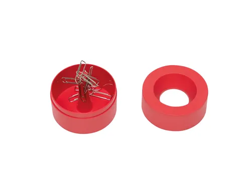 Papercliphouder MAULpro magnetisch recycled Ø73x60mm rood