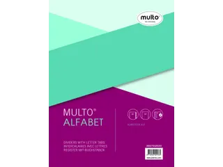 Tabbladen Multo PP A4 23-Gaats 7042020 20-Delig Grijs A-z - 1