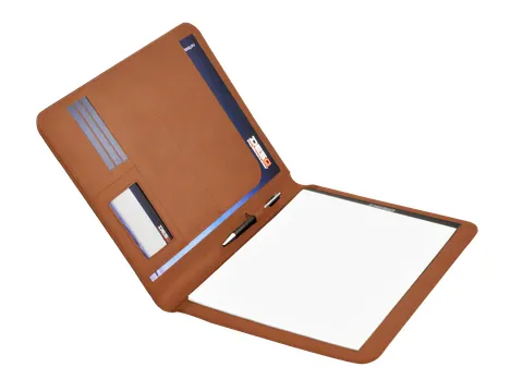 DESQ 3682.07 A4 Conferentiemap inclusief Schrijfblok Bruin
