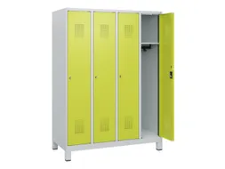 schoollocker,HxBxD 1630x1200x500mm,4vak,vak B 300mm,cil.-slot,voeten