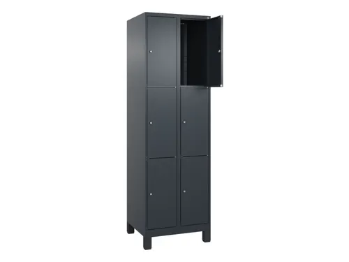 lockerkast HxBxD 1950x600x500mm 2x3vakken cil.-slot voeten