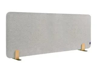 Elements Bureauscherm akoestisch 60x160cm Licht Grijs Houders - 1