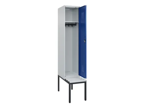 locker met bank,HxBxD 2120x400x815mm,1vak,vak B 400mm,cilinderslot