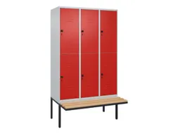 Dubbeldekse dekenkist,HxBxD 2120x1200x815mm,3x2vak.,vak B 400mm