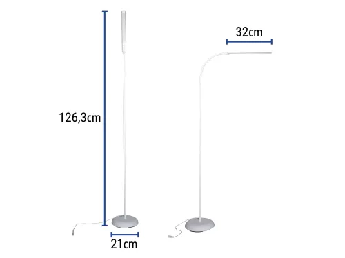 Vloerlamp MAUL Pirro LED dimbaar wit