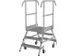 escalier mobile,roulant,estrade H 0,75m,2x3marches a. revêtement R13