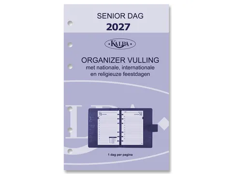 Agendavulling 2027 Kalpa Senior 1dag/1pagina
