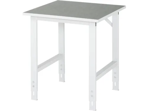 werkbank,HxBxD 760-1080x750x800mm,houtblad,m. linoleumlaag