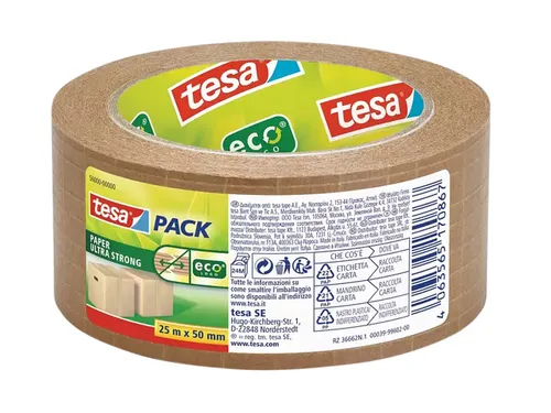 Verpakkingstape Tesapack 56000 Eco paper Ultra Strong 50mmx25m