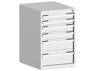 ladekast HxBxD 800x525x650mm 6laden romp RAL7035 front RAL7035 - 1