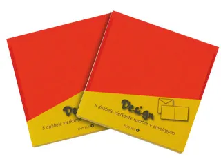 Dubbele kaart Papyrus Envelpack Design vierkant 140x140mm ivoor 894440 - 3