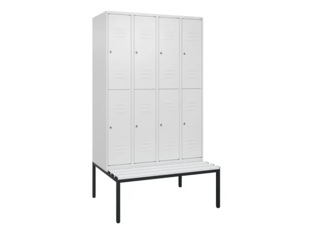 armoire vestiaire avec banc à deux niveaux HxlxP 2120x1200x815mm