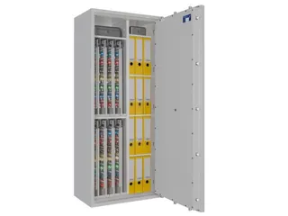 sleutelkluis,HxBxD 1550x650x420mm,896haak,legborden,romp RAL7035 - 5
