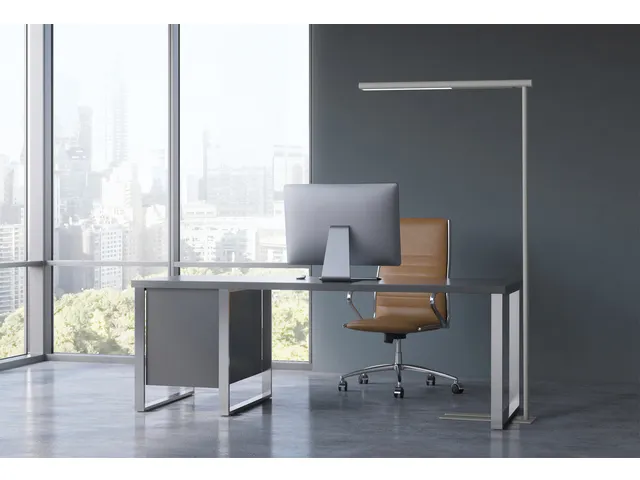 Vloerlamp MAUL Jet LED hoog 195cm aluminium