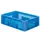 Euronorm Stapelkrat 175x600x400mm 31l Opengewerkt/Bodem Gesl. Blauw