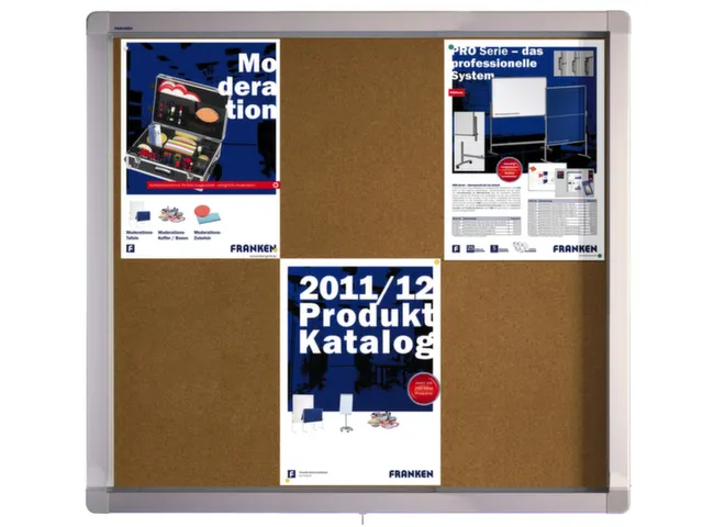 Infovitrine 6xa4 Kurkbord Voor Binnen Aluminium Frame