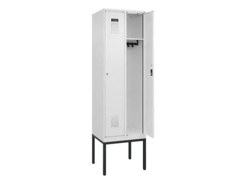 locker,HxBxD 2120x600x500mm,2vak,vak B 300mm,cil.-slot,voetonderstel