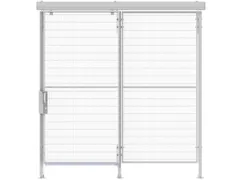 Porte coulissante pour protection machine grillagée hauteur de la por