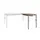 Bureau Linesto N4 aanbouwtafel 120x60cm hav/kers 25mm alu